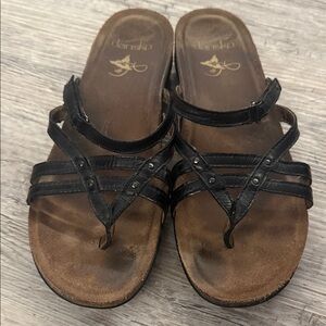 Dansko Black and Brown Women's Sandals